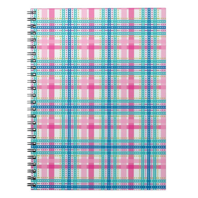 Tartan, kariertes Muster Notizblock (Vorderseite)