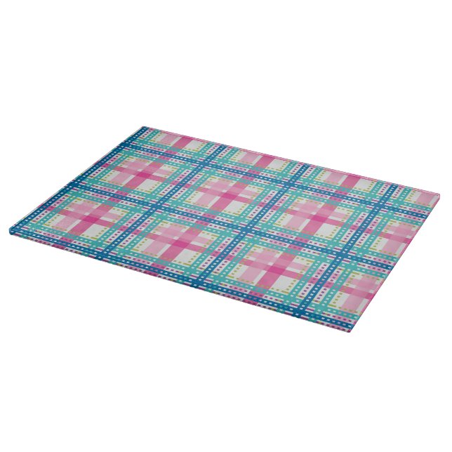 Tartan, kariertes Muster Schneidebrett (Ecke)