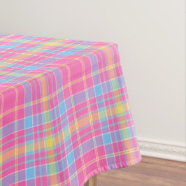 Tartan-kariertes rosa, blau, lila, Gelb-Nr. 53 Tischdecke