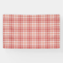 Tartan-kariertes Rot-, Orange u. Weiß-Nr. 64