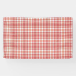 Tartan-kariertes Rot-, Orange u. Weiß-Nr. 64 Banner