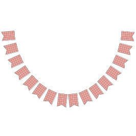 Tartan-kariertes Rot-, Orange u. Weiß-Nr. 64 Wimpelkette