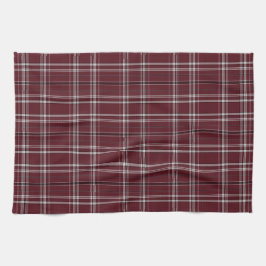 Tartan-kariertes Rot-, Schwarzes u. Weiß-Nr. 51 Geschirrtuch