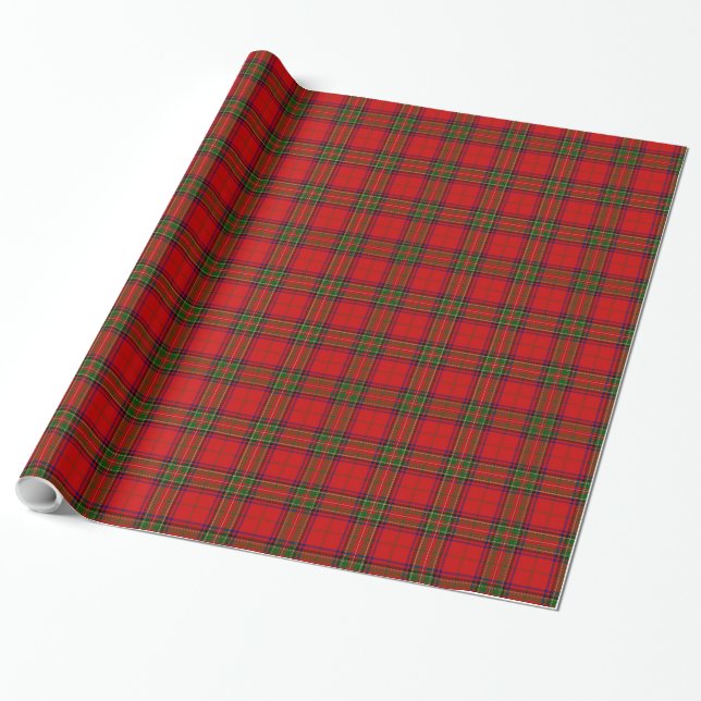 Tartan Kariertes Stoffmuster Geschenkpapier (Ungerollt)