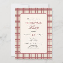 Tartan Karo Creme Rot Weihnachtsfeier