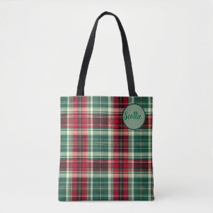 Tartan-Karo-Tasche mit individuellem Namen – Tasche