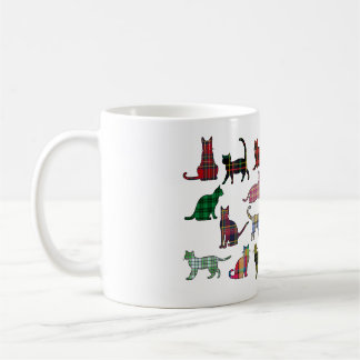 Tartan-Katzen Kaffeetasse