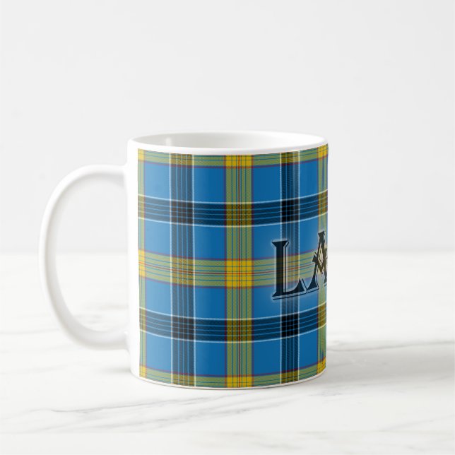 Tartan mit dem Nachnamen angeben Kaffeetasse (Links)