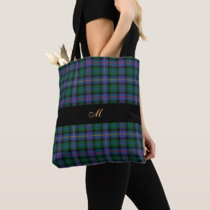 Tartan mit (oder ohne) Ihren Initialen(n) Tasche