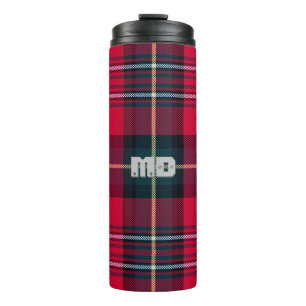 Tartan mit (oder ohne) Ihren Initialen Thermosbecher
