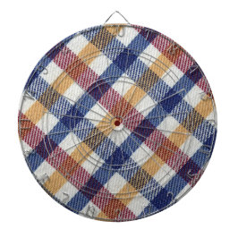 Tartan Muster in mehrfarbigen Farben Dartscheibe
