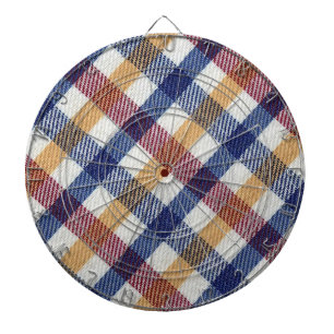 Tartan Muster in mehrfarbigen Farben Dartscheibe