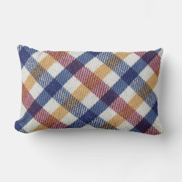 Tartan Muster in mehrfarbigen Farben Lendenkissen