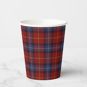 Tartan-Muster Pappbecher