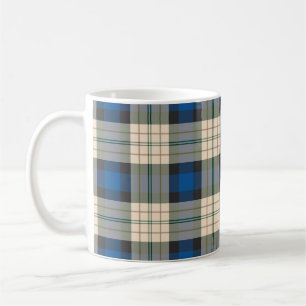 Tartan-Muster - traditionelles blaues Beige Kaffeetasse