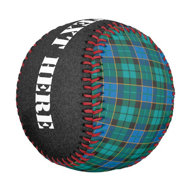 Tartan-Muster - traditionelles blaues Grün Baseball (Schrägansicht)