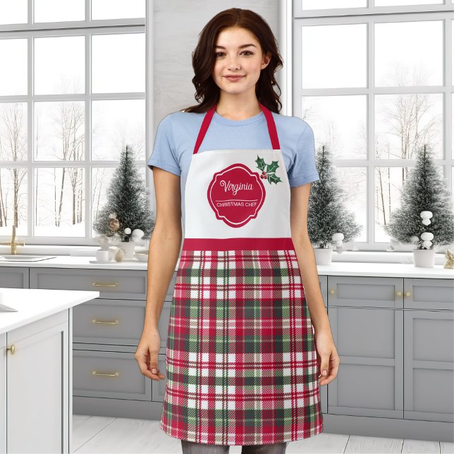 Tartan-Muster und Schürze für heilige Weihnachten  (Von Creator hochgeladen)
