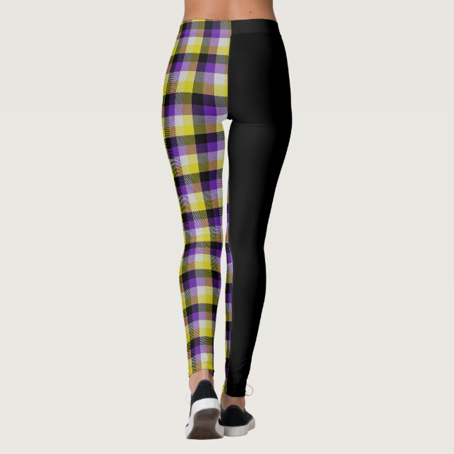 Tartan, nicht binär leggings (Rückseite)