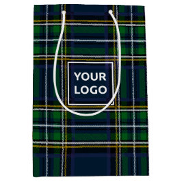 Tartan Paper Gift Bag für benutzerdefiniertes Logo Mittlere Geschenktüte