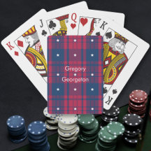 Tartan - Patriotic - Red Blue White Stars