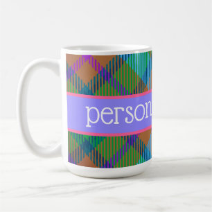Tartan personalisiert kaffeetasse