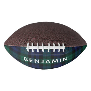 Tartan Plaid Classic Rustic Grün Custom Football