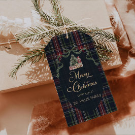 Tartan Plaid Preppy Christmas Party  Gift Tags  Geschenkanhänger