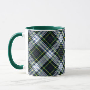 Tartan Plaid Rustic Grün Weiß Clan Gordon Tasse