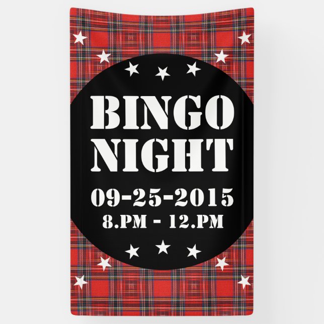 Tartan-Plaidermuster rotes Royal-Gewebe Banner (Vertikal)