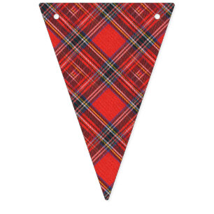 Tartan-Plaidmuster - traditionelles rotes Gewebe Wimpelkette