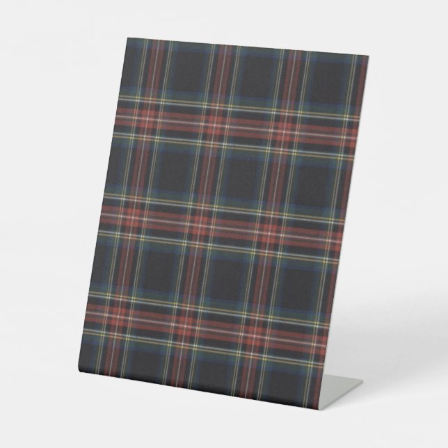 Tartan Plastic Pedestal Sign 8" x 10" Sockelschild (Vorderseite)