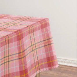 Tartan, rosa, orange, gelb, schwarz Kariert Tischdecke