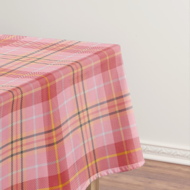 Tartan, rosa, orange, gelb, schwarz Kariert Tischdecke (Beispiel)