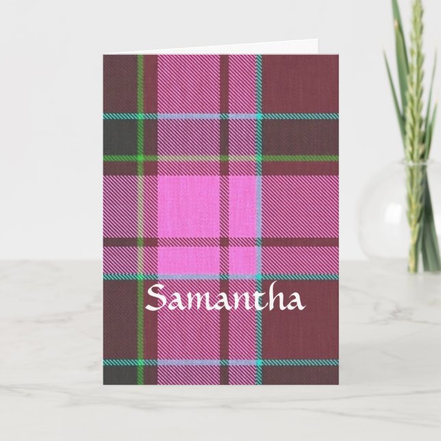 Tartan rose moderne personnalisé (Devant)