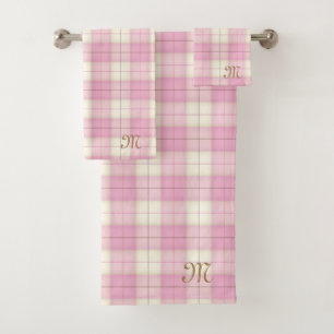Tartan rose Plaid Personnalisé Monogram Girls