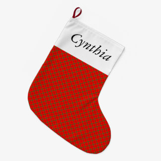 Tartan-roter u. grüner karierter WeihnachtsStrumpf Großer Weihnachtsstrumpf