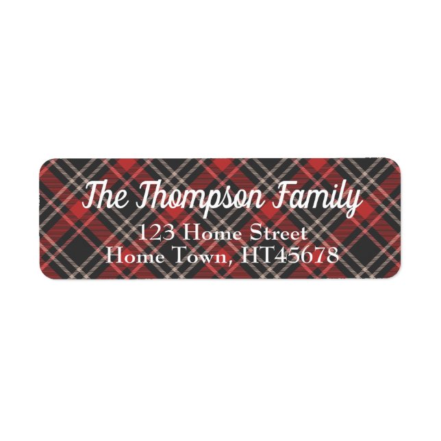 Tartan-Rücksendeadresse (Vorne)