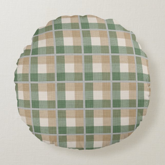 Tartan Rundes Kissen (Vorderseite)