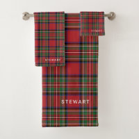 Tartan Rustique Rouge et Vert Stewart