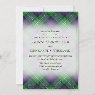Tartan-Schönheit Clan Sutherland Schottischer Plai