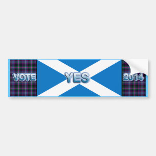 Tartan-schottische Unabhängigkeits-Flagge ja 2014 Autoaufkleber