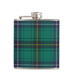 Tartan Schottischer Clan Henderson Grün Schwarz Ka Flachmann
