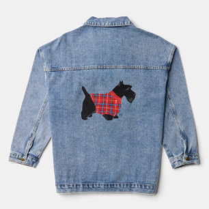 Tartan Schottischer Terrier Jeansjacke