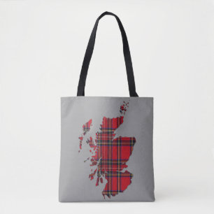 Tartan-Schottland-Karte Tasche