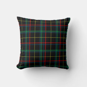 Tartan Schwarz-Grün-Polster Trendmuster Kissen