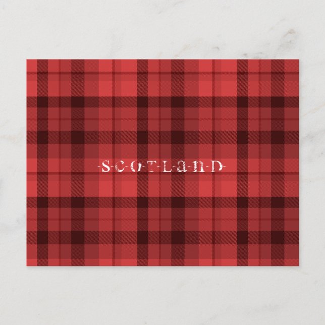 Tartan Scotland Postcard Postkarte (Vorderseite)