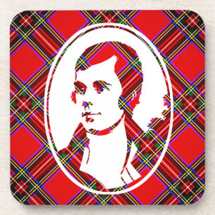 Tartan Scotlands Bard Rabbie Burns Getränkeuntersetzer