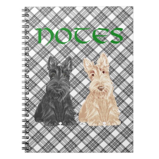 Tartan Scotties Notizblock (Vorderseite)