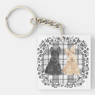 Tartan Scotties Schlüsselanhänger