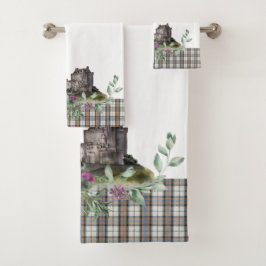 Tartan Scottish Castle Badhandtuch Set